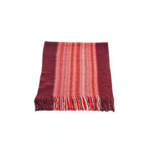 Scarf With Fringes With A Geometric Pattern And Bright Colors! Dimensions: 180cm X 35cm + Fringes