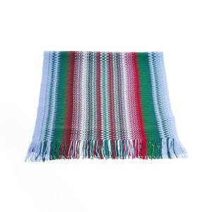 Scarf With Fringes With A Geometric Pattern And Bright Colors! Size: 180cm X 45cm