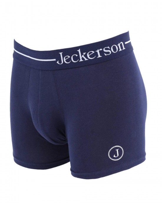 Elastic Bipack Monochrome Boxer With Logo Printed On The Side And Branded Elastic Band