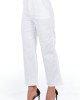 Cropped Trousers. High Waist And Multipockets. Front Closure With Zip And Button.