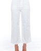 Cropped Trousers. High Waist And Multipockets. Front Closure With Zip And Button.