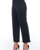 Cropped Trousers. High Waist And Multipockets. Front Closure With Zip And Button.