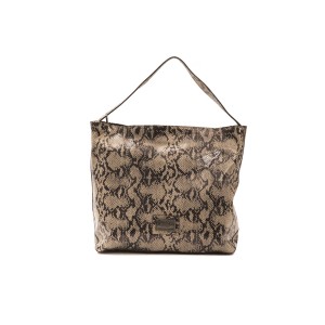 Leather Shoulder Bag With Adjustable Shoulder Strap. Python Print. Lining With Logo Dp. Dustbag Included. Visible Logo. Dimensions: 33x35x18 Cm.