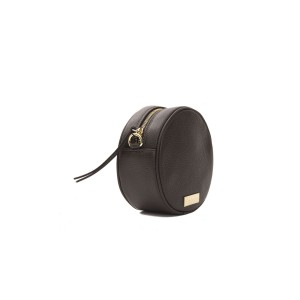 Leather Small Oval Crossbody Bag. Dustbag Included. Visible Logo. Dimensions: 17x17x7 Cm.