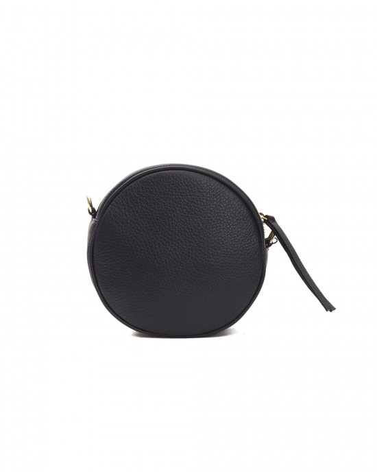 Leather Small Oval Crossbody Bag. Dustbag Included. Visible Logo. Dimensions: 17x17x7 Cm.