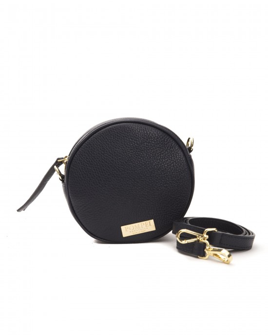 Leather Small Oval Crossbody Bag. Dustbag Included. Visible Logo. Dimensions: 17x17x7 Cm.