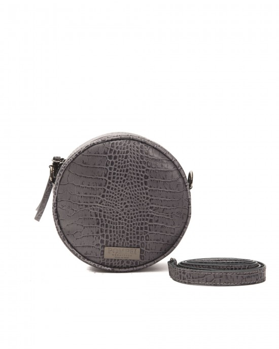 Leather Small Oval Crossbody Bag. Crocodile-print Leather. Lining With Logo Dp. Dustbag Included. Visible Logo. Dimensions: 17x17x7 Cm.