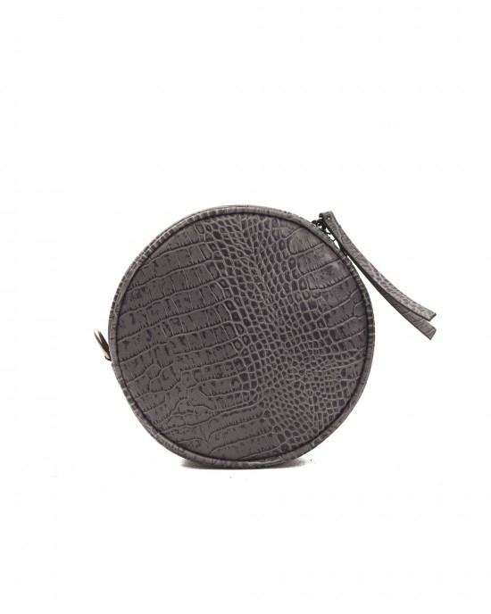 Leather Small Oval Crossbody Bag. Crocodile-print Leather. Lining With Logo Dp. Dustbag Included. Visible Logo. Dimensions: 17x17x7 Cm.