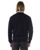 Embroidered V-neck Sweater In Extrafine Wool Merinos Fabric