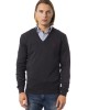 Embroidered V-neck Sweater In Extrafine Wool Merinos Fabric