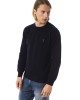 Embroidered Crew Neck Sweater In Extrafine Wool Merinos Fabric